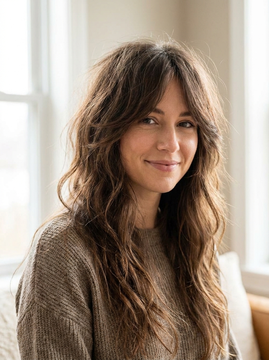 Soft Wolf Cut mit langen Layers als Wolf Cut Inspiration 2026